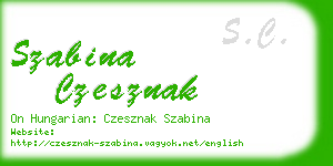 szabina czesznak business card